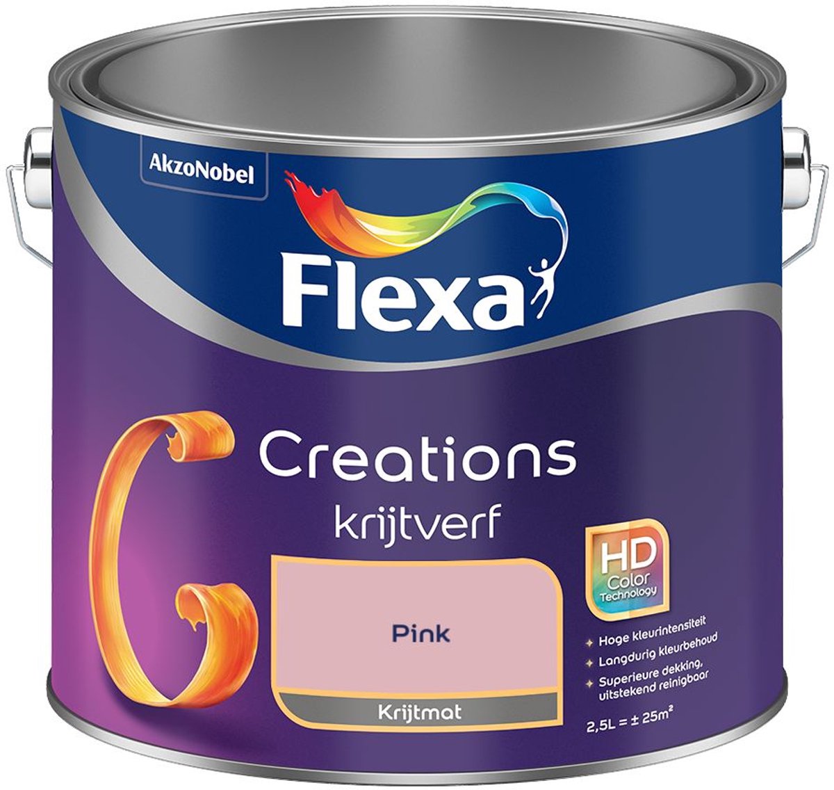 Flexa - Creations Muurverf Krijt - Pink - Mengverf - 2,5 L