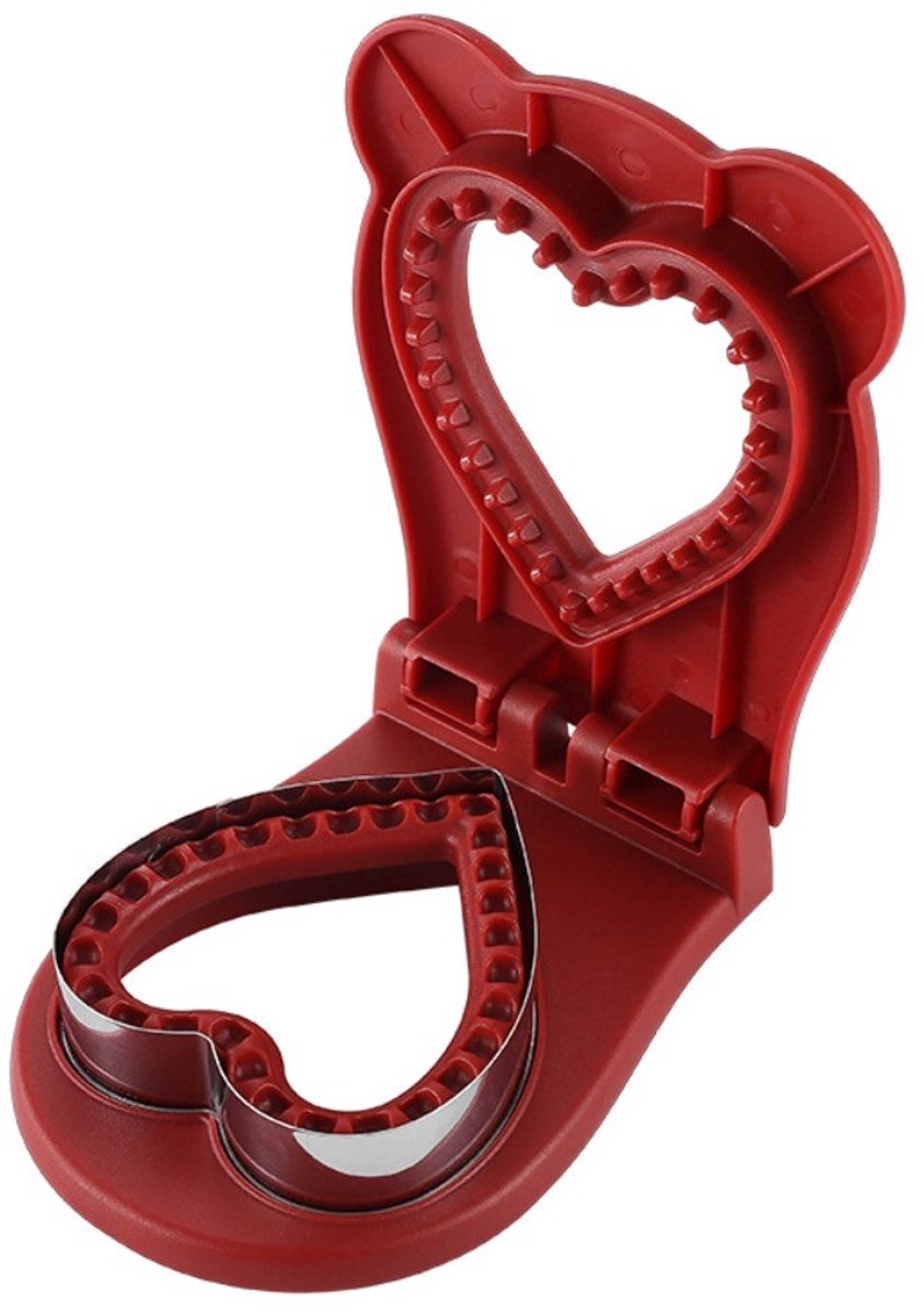 DIY patroon sandwich brood toastvorm hartvormige broodvorm bakgereedschap - rood