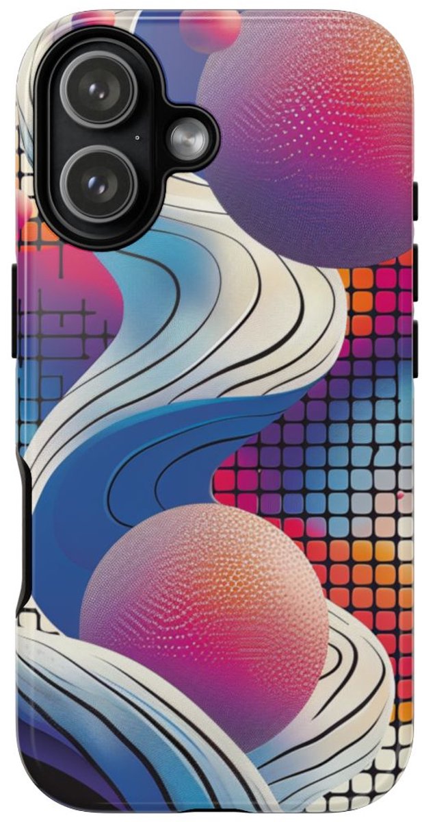 Kleurrijk Abstract Geometrisch Ontwerp – Telefoonhoesje Geschikt voor iPhone 17