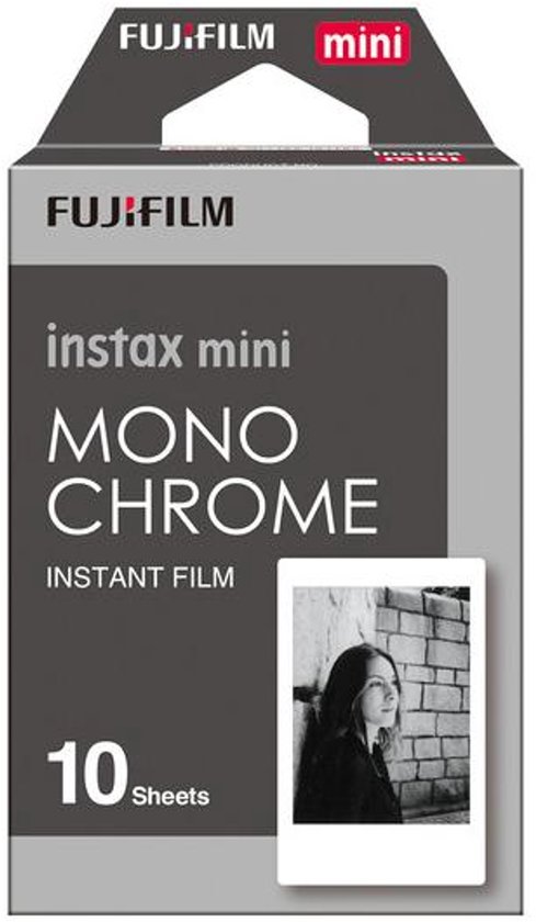 Fujifilm Instax Mini Film - Monochrome - Instant fotopapier - 1 x 10 stuks