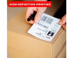 Thermische Labels - labels 10x10 cm- Verzendlabels zelfklevend -Voor thermische printer - Sterk en waterbestendig - Pack van 100 Stuk - Ideaal voor e-commerce - Logistiek - Pakketten en enveloppen - Barcodes en QR-codes- Snel en professioneel