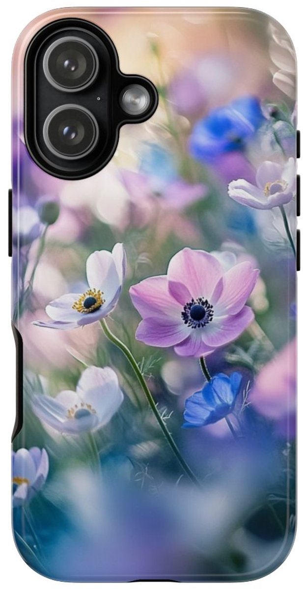 Zachte Pastel Anemoonbloemen – Telefoonhoesje Geschikt voor iPhone 17