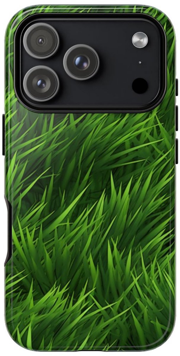 Weelderig Groen Grasstructuur – Telefoonhoesje Geschikt voor iPhone 17 Pro