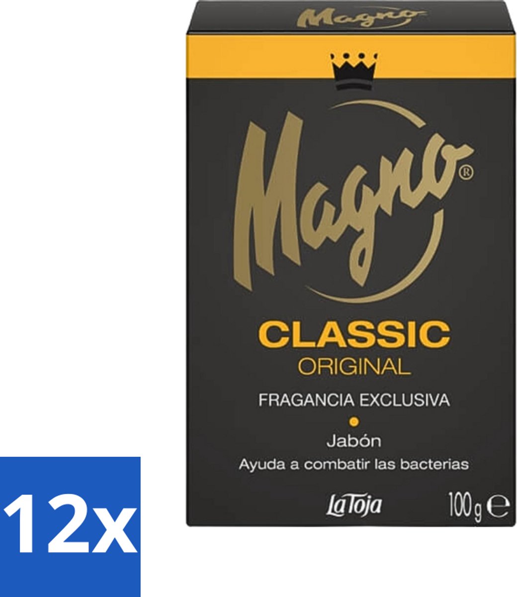 12 x Magno - Jabón Manos Classic - Zeep Set - 2 x 100 g - Magno Classic Handzeep - Spaanse Zeep - Handzeep - Zeep Voor Huid - Zeep Voor Handen