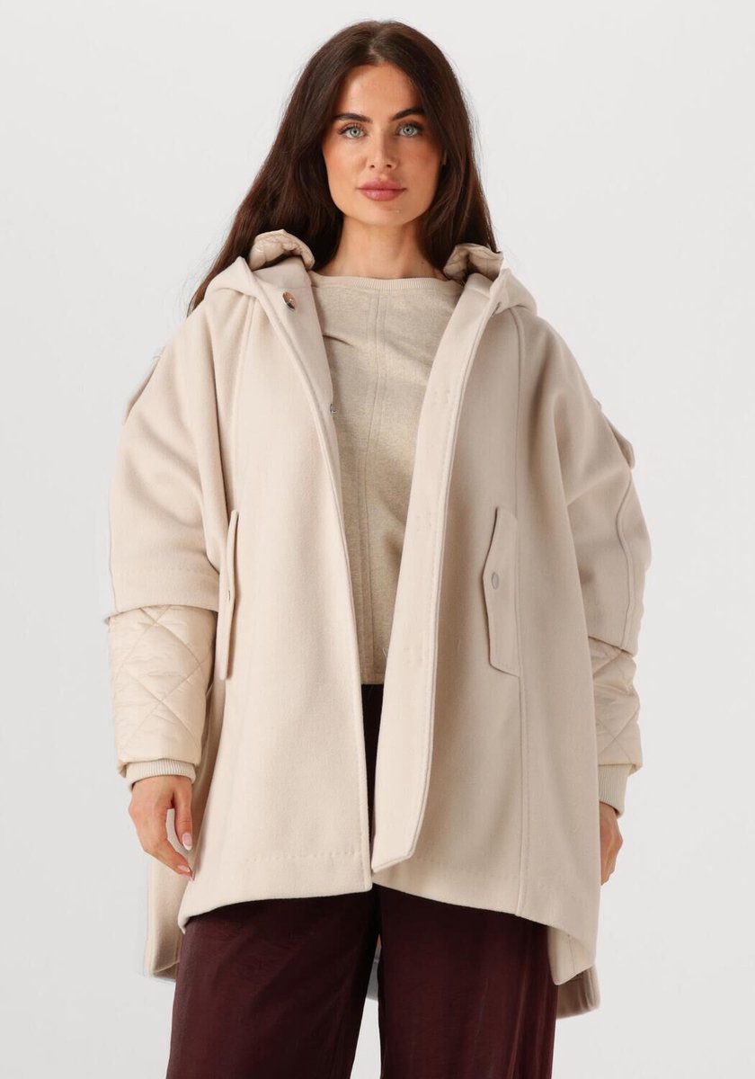 Beaumont Brigit Cape Coat Jassen Dames - Winterjas - Ecru - Maat L