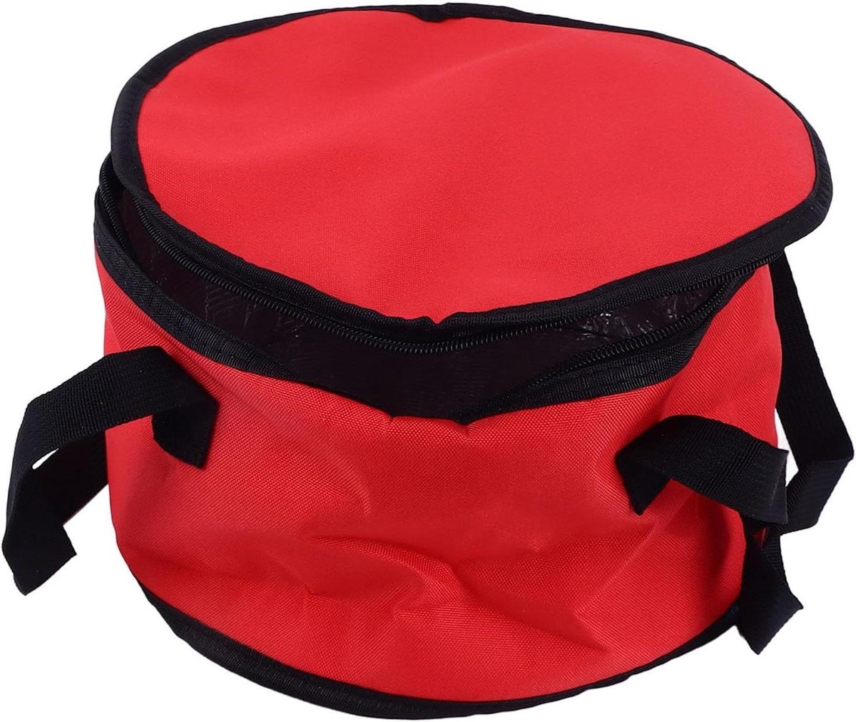 JHubers Goods - Geïsoleerde Ronde Thermische Braadpan Voedseldrager - Koeltas voor Warm of Koud Voedsel - Rood - Handige Lunchtas met Isolatie