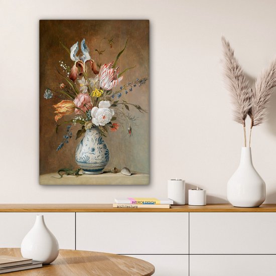 Peinture sur toile Fleur Nature Morte - Balthasar van der Ast - Oude Meesters - 60x90 cm - Décoration murale