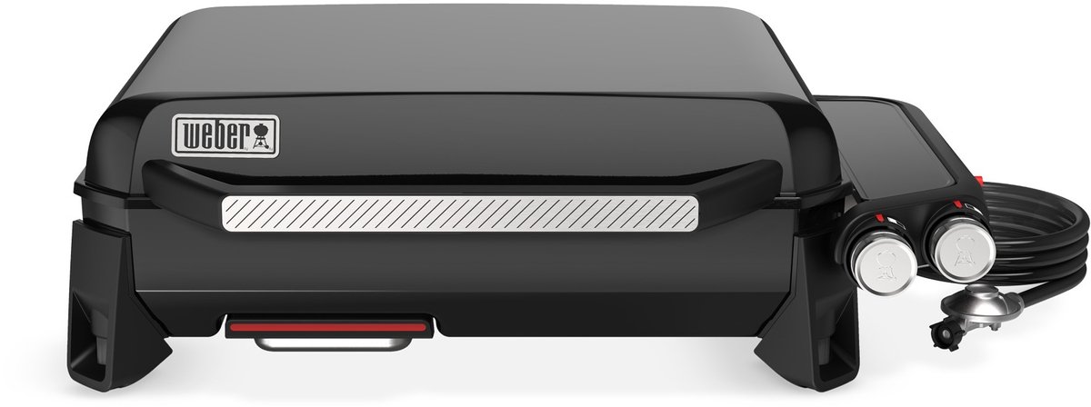 Weber SLATE GP Premium Griddle 56 cm Plancha gasbarbecue barbecue Portable Griddle | 2 warmte-zones | anti-aanbaklaag | verstelbare poten | 260 °C en hoger