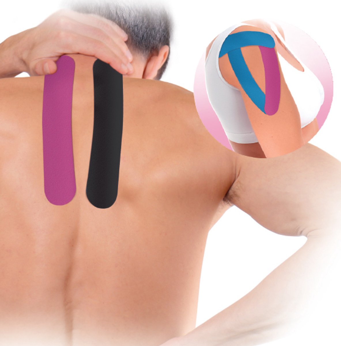 HARO kinesiotape / fysiotape 'schouder en nek', kleuren assorti
