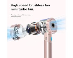 Draagbare mini-ventilator met lange batterijduur en 4 snelheden