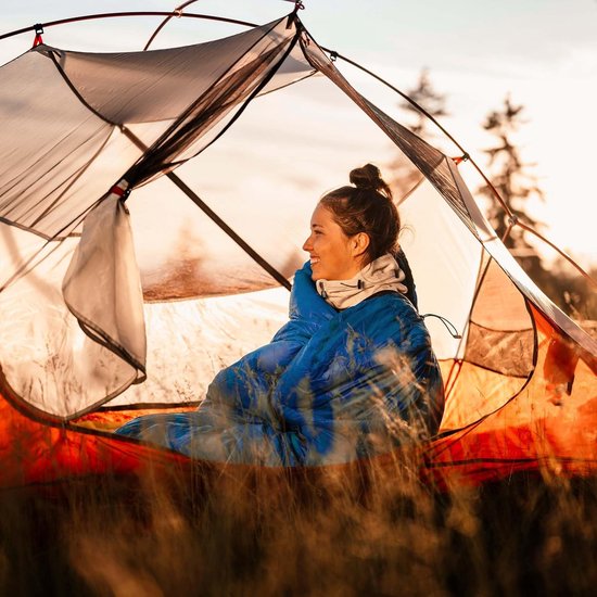 Ultralichte Slaapzak voor Camping en Outdoor, 210x75 cm, Waterafstotend Polyester, Geschikt voor 10-25 °C van Merkloos — afbeelding 4