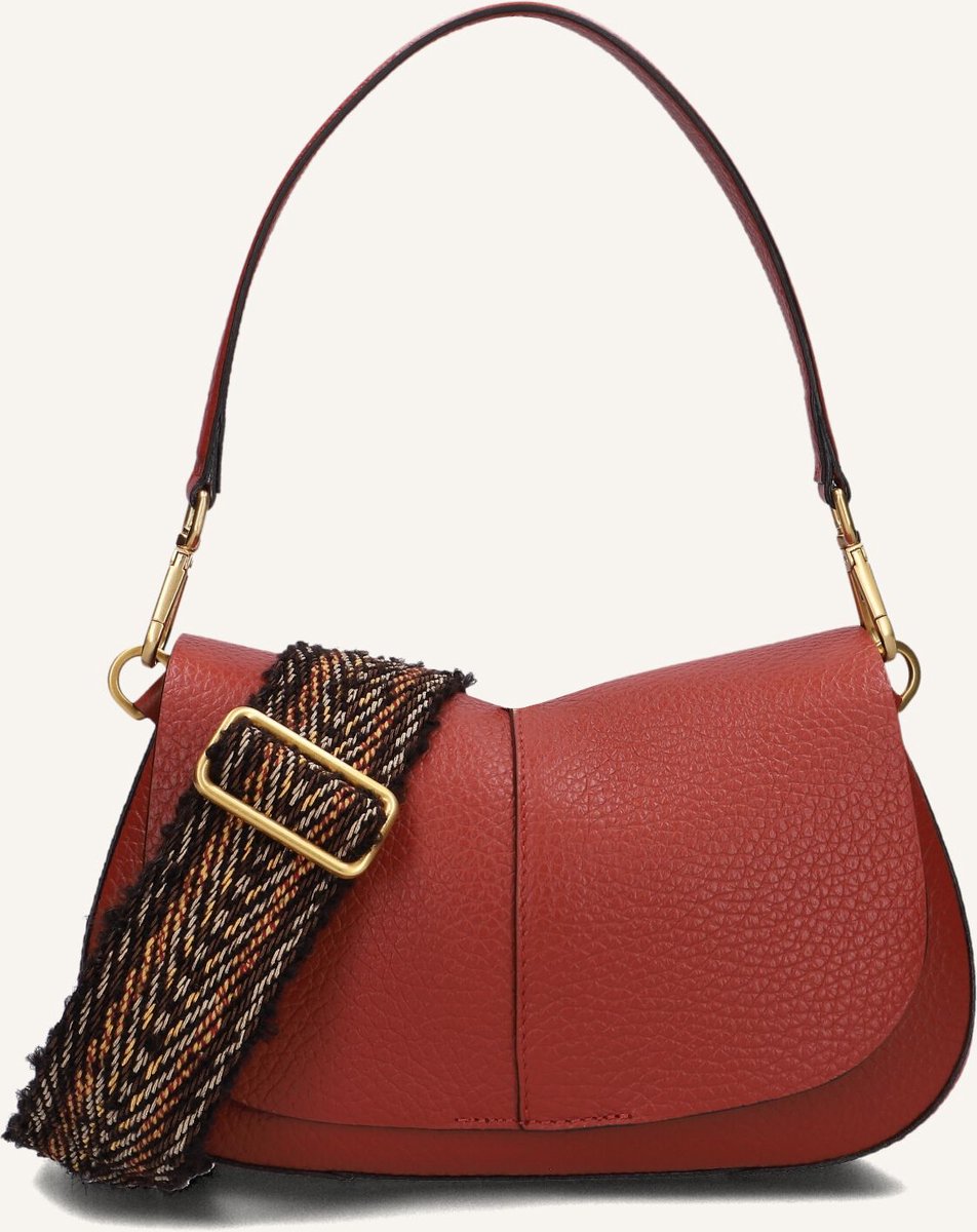 Gianni Chiarini Medium Crossbodytas / Schoudertas Dames - Leer - Helena Round - Rood