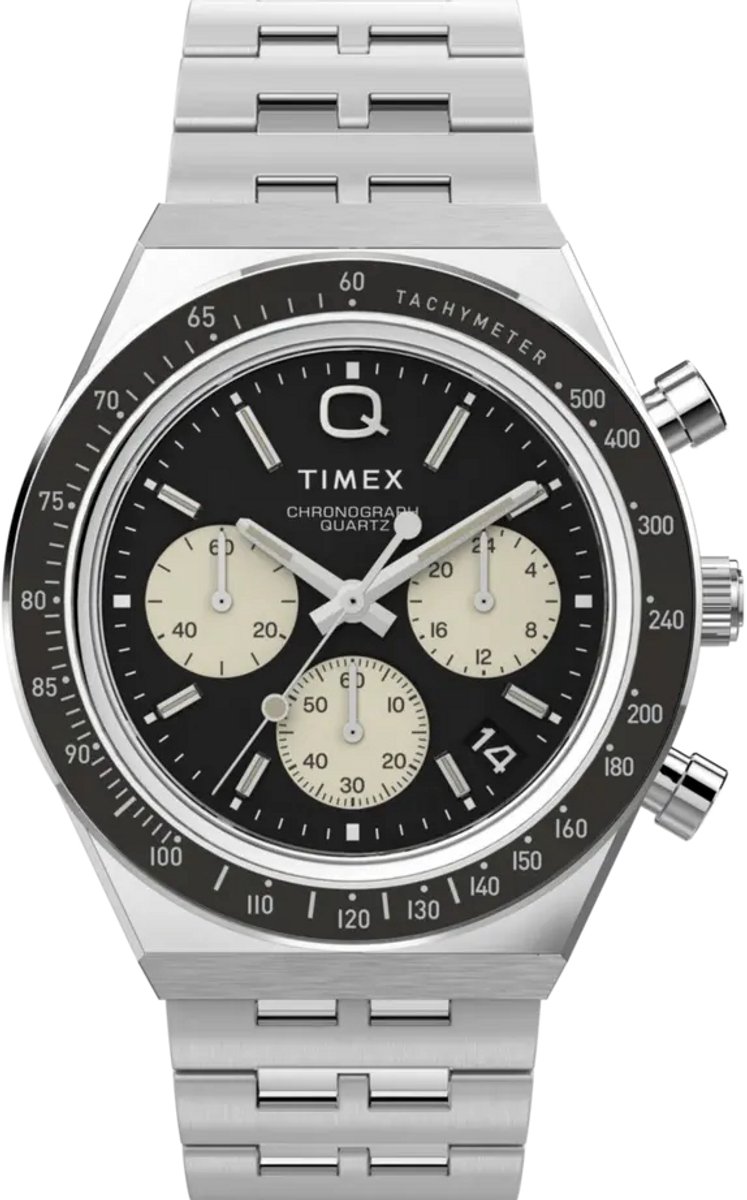 Timex Q Chrono TW2V42600 Horloge - Staal - Zilverkleurig - Ø 40 mm