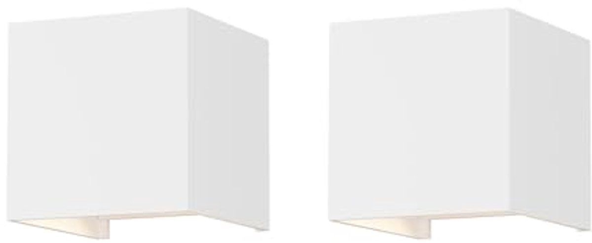 Instelbare LED Wandlampen 12W (2-pack) - Natuurlijke Wit - Buitenverlichting met IP65