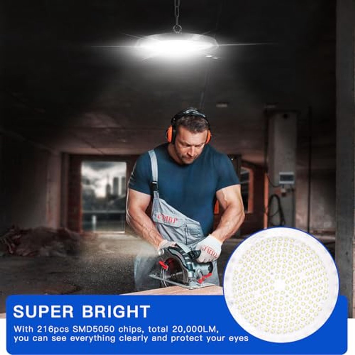 Industriële LED Spot 200W - 20000lm High Bay Werkplaatslamp voor Sportschool en Magazijn