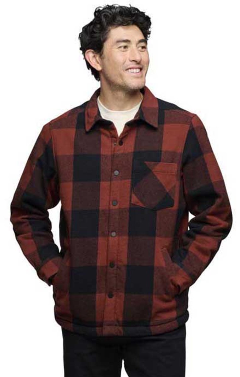 Diamond Project Lined Flannel Overhemd Met Lange Mouwen M Man Zwart