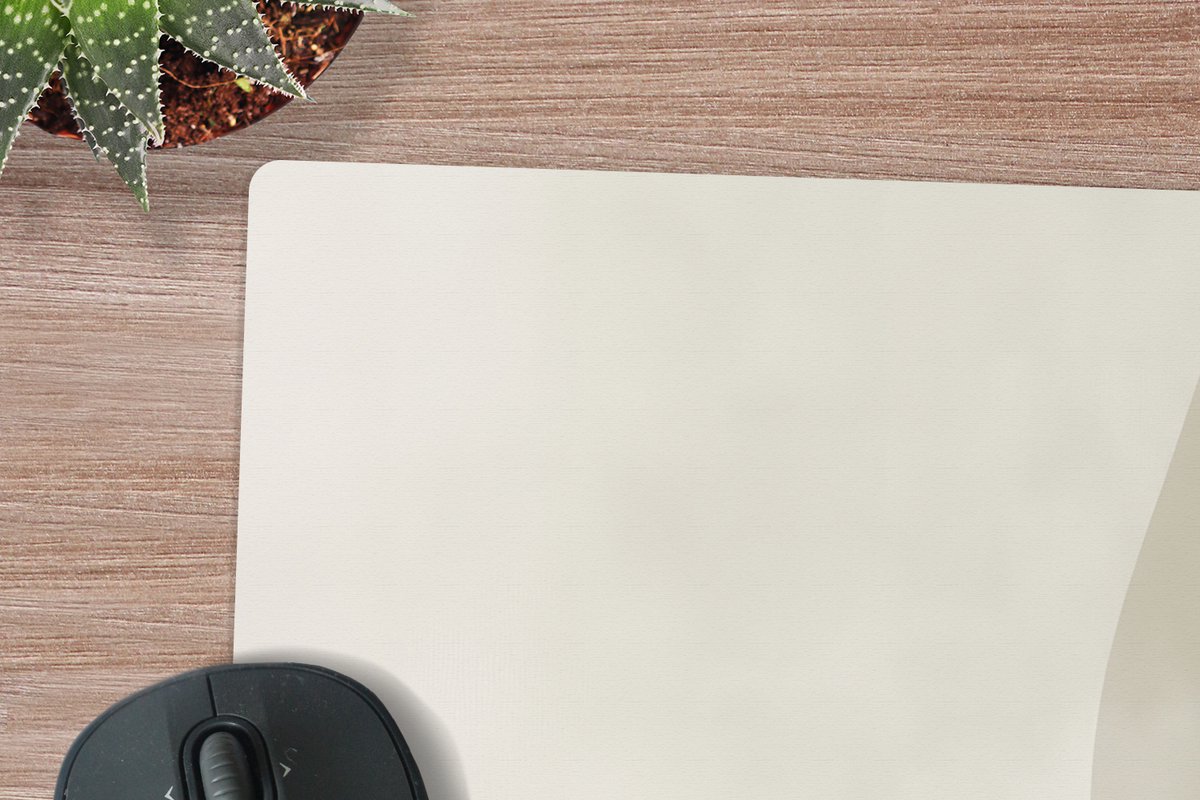 Muismat XXL 80x60 cm - Bureau onderlegger - Bureau mat Japandi - Groen - Abstract - Modern - Bureaumat - Gaming mousepad xl - Bureaulegger groot - Computer deskmat