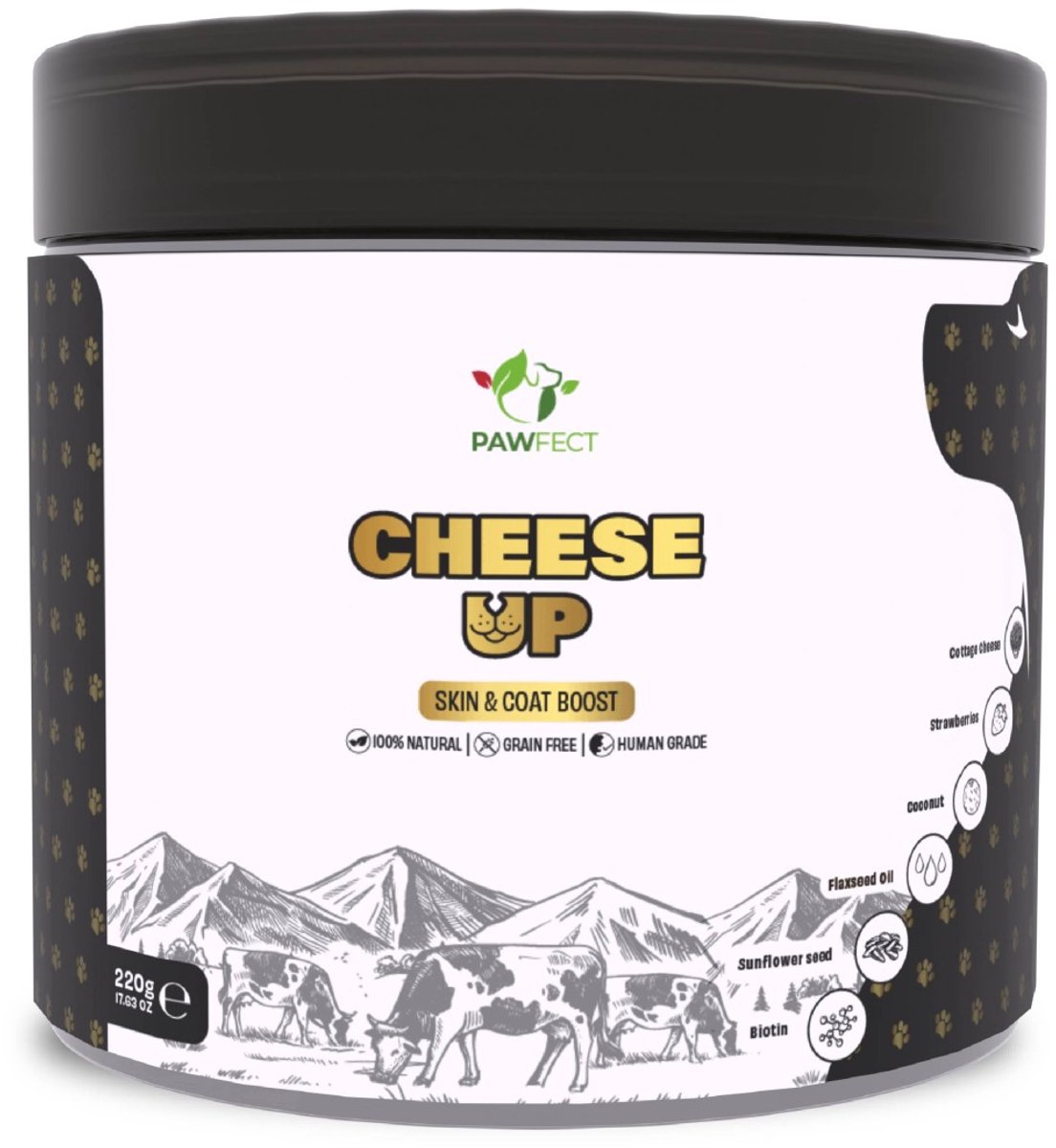Pawfect Pawfect Toppers Cheese Up - kaas topper voor honden - 220 gr.