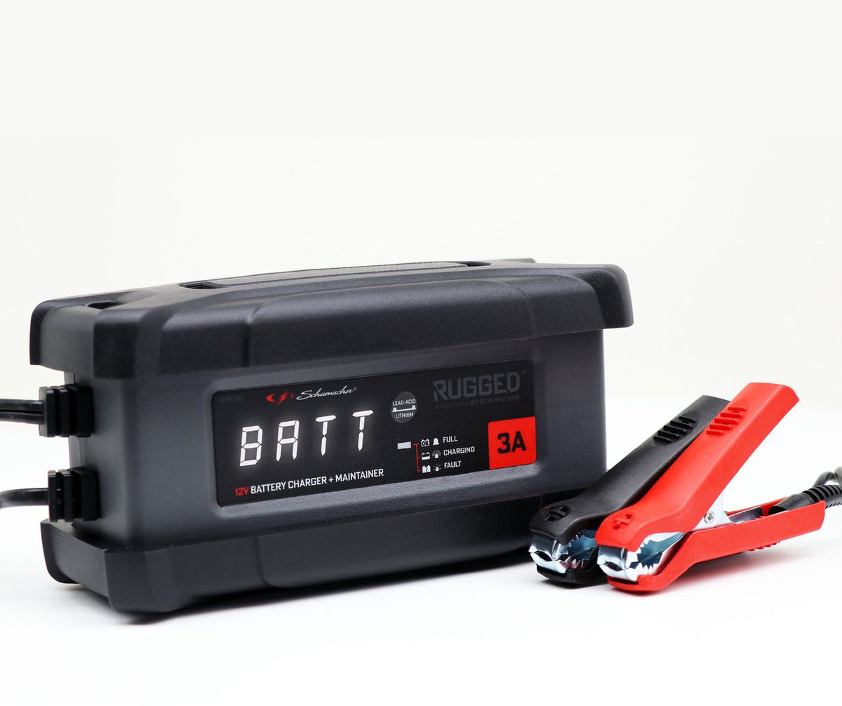 Schumacher Electric SPX 458 – Automatische Druppellader 3A 12V voor auto, scooter, motor – Smart akku lader met microprocessor