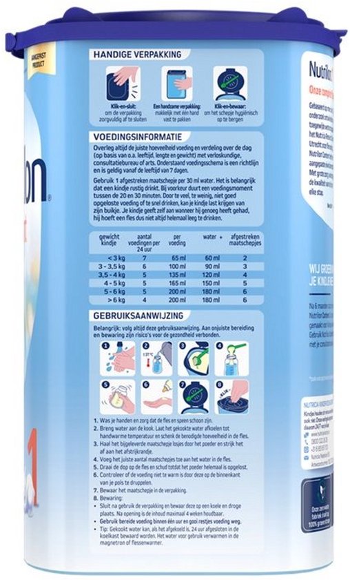 Nutrilon Content 1 - Flesvoeding Vanaf De Geboorte - 800g van Nutrilon — afbeelding 2