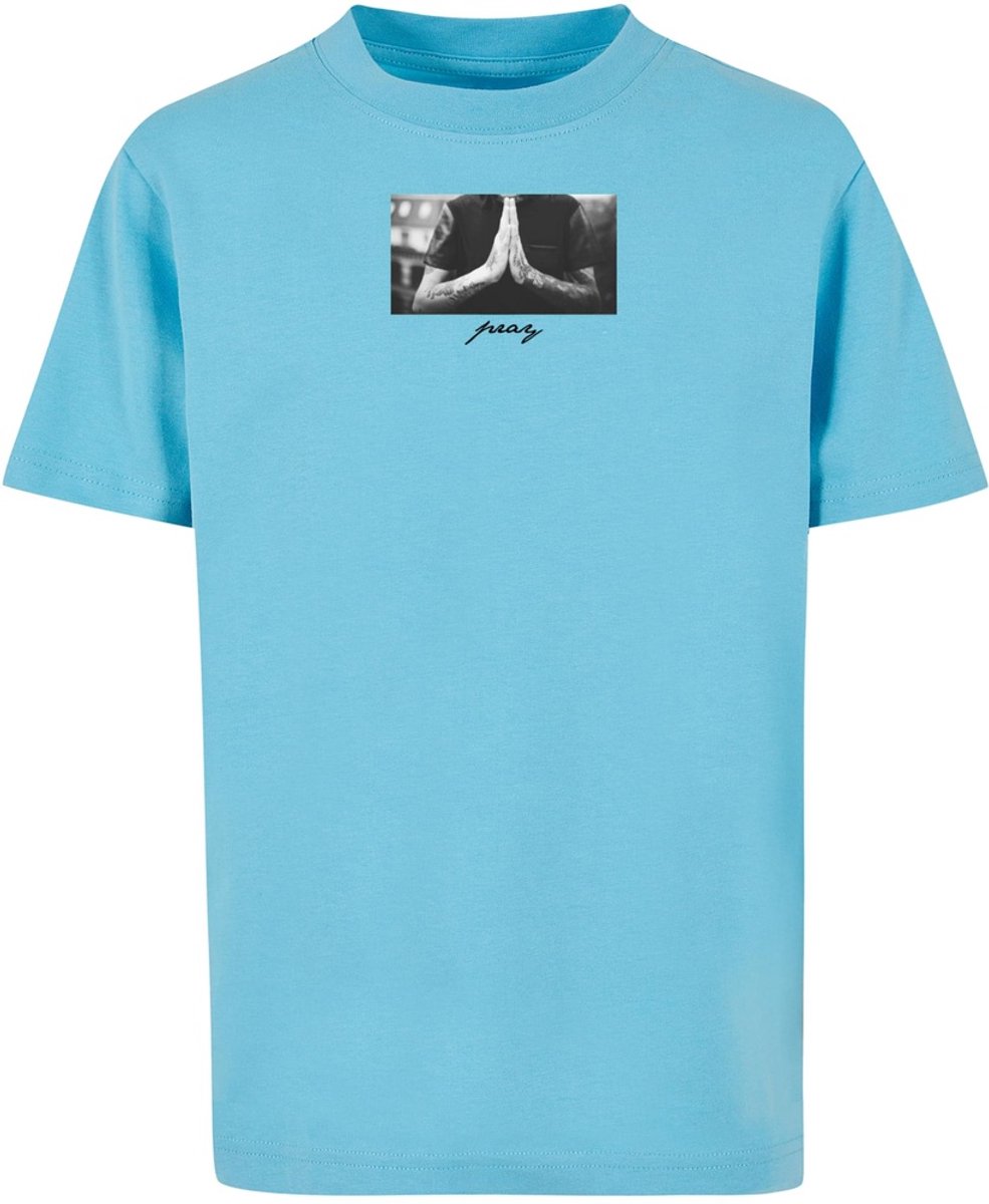 Mister Tee Kids Pray Kinder T-shirt Kids 122/128 Blauw
