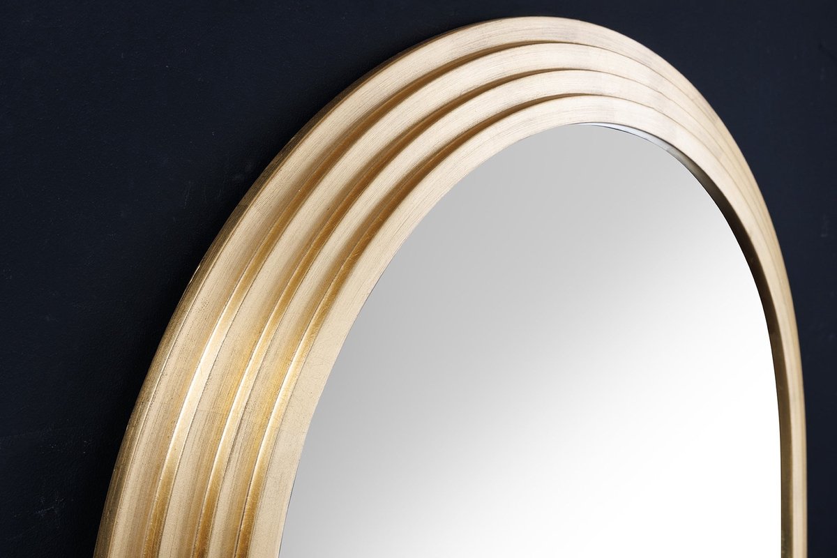 Edele wandspiegel ART DECO 160 cm goudkleurige rondboogspiegel - 44678
