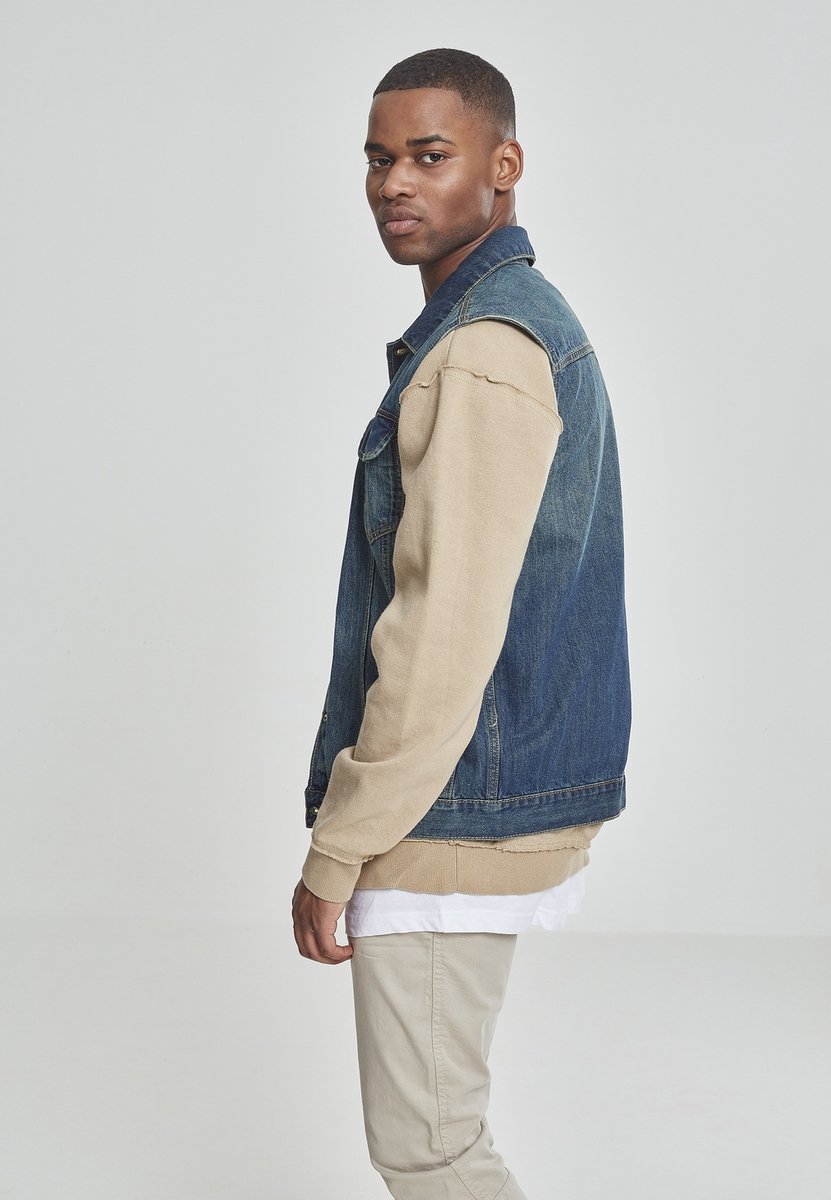 Urban Classics Vest Bodywarmer lichtblauw Katoen
