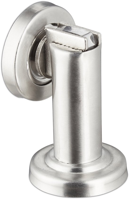 Relaxdays 10x butée de porte à l'intérieur - aimant de retenue de porte en acier inoxydable - pour montage mural