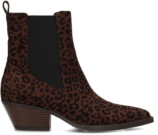 Bottes femmes pour femme POSH by Poelman CARMEN - Marron à imprimé animal