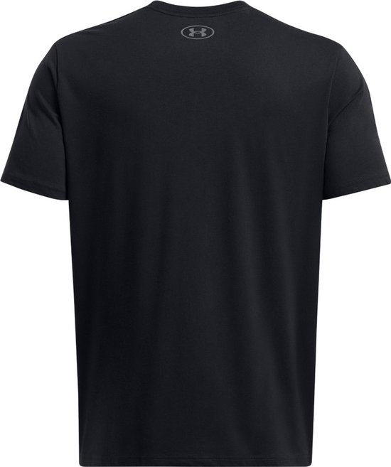 Zwart sportshirt van Under Armour, achterkant.