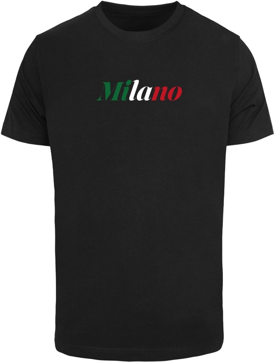 Mister Tee T-shirt Milano Flag Tee Zwart