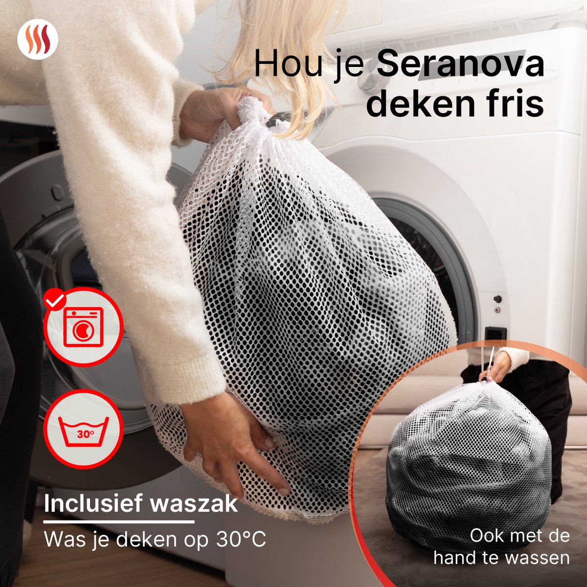 Seranova Elektrische Deken XXL - 180x160 cm - 2 Persoons Bovendeken - Warmtedeken - Dubbelzijdig Fleece Sherpa - Zwart – foto 7