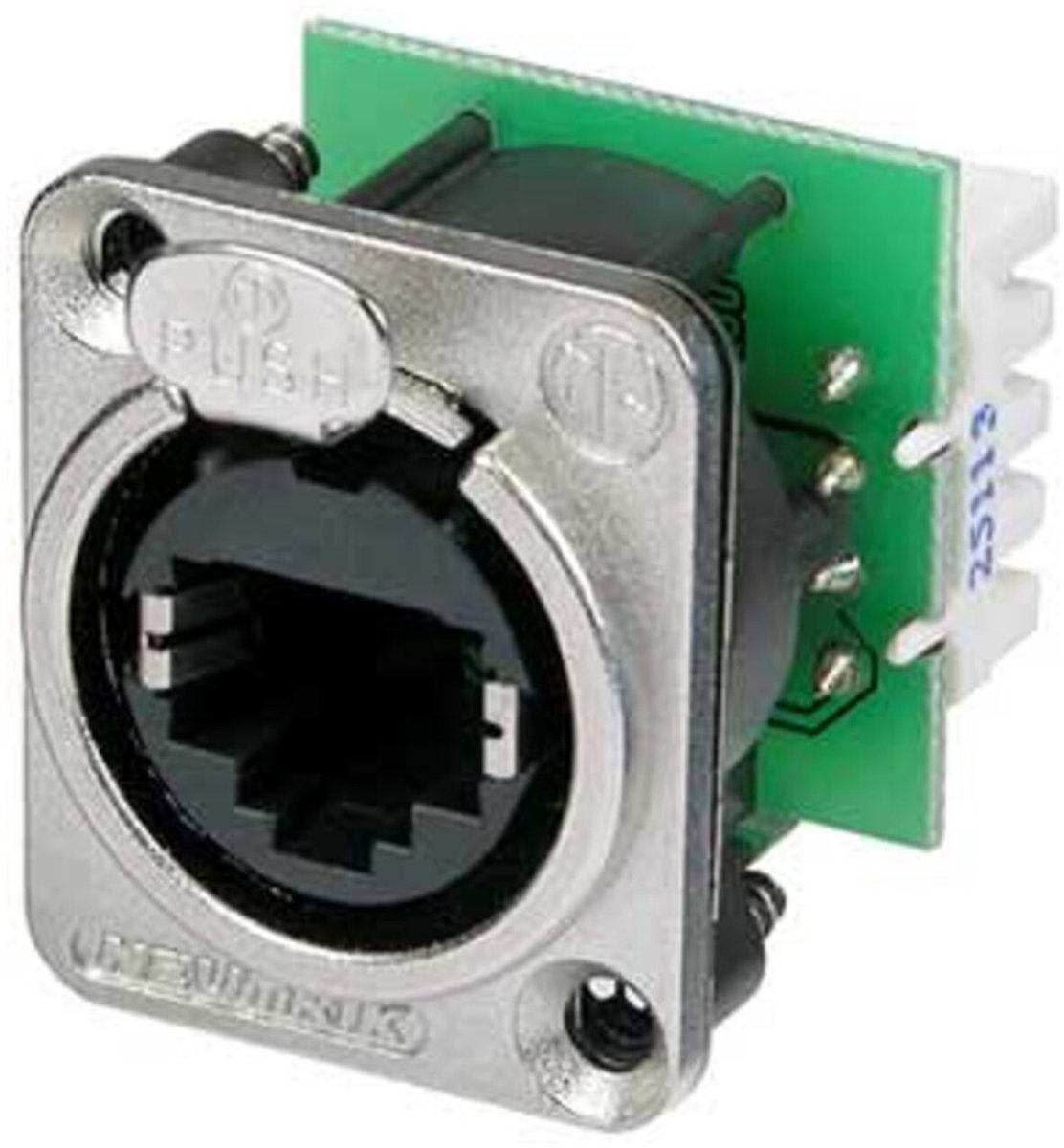 Panel mount jack RJ 45 8 Nickel