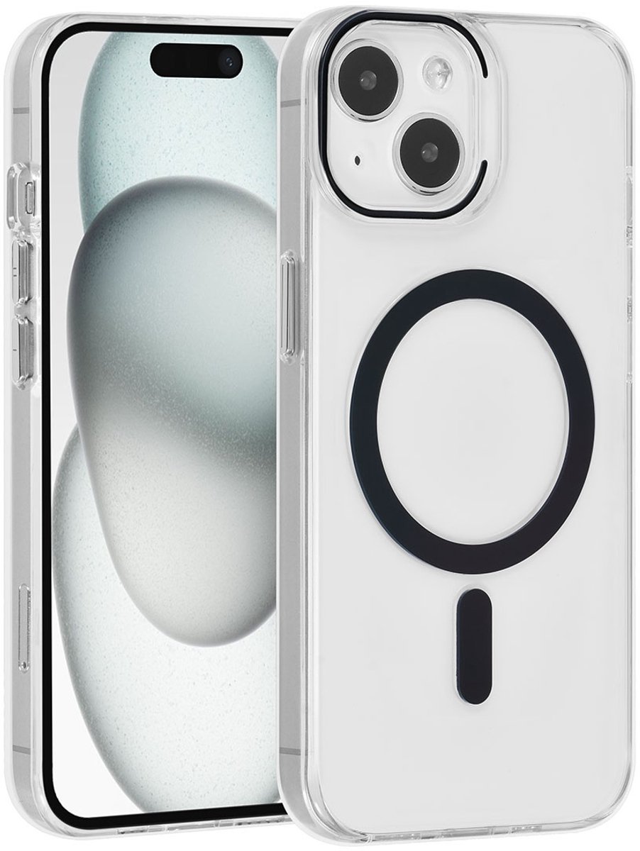 UNIQ Accessory Back Cover - Apple iPhone 15 - Zwart - MagSafe Compatible - Schokabsorberend