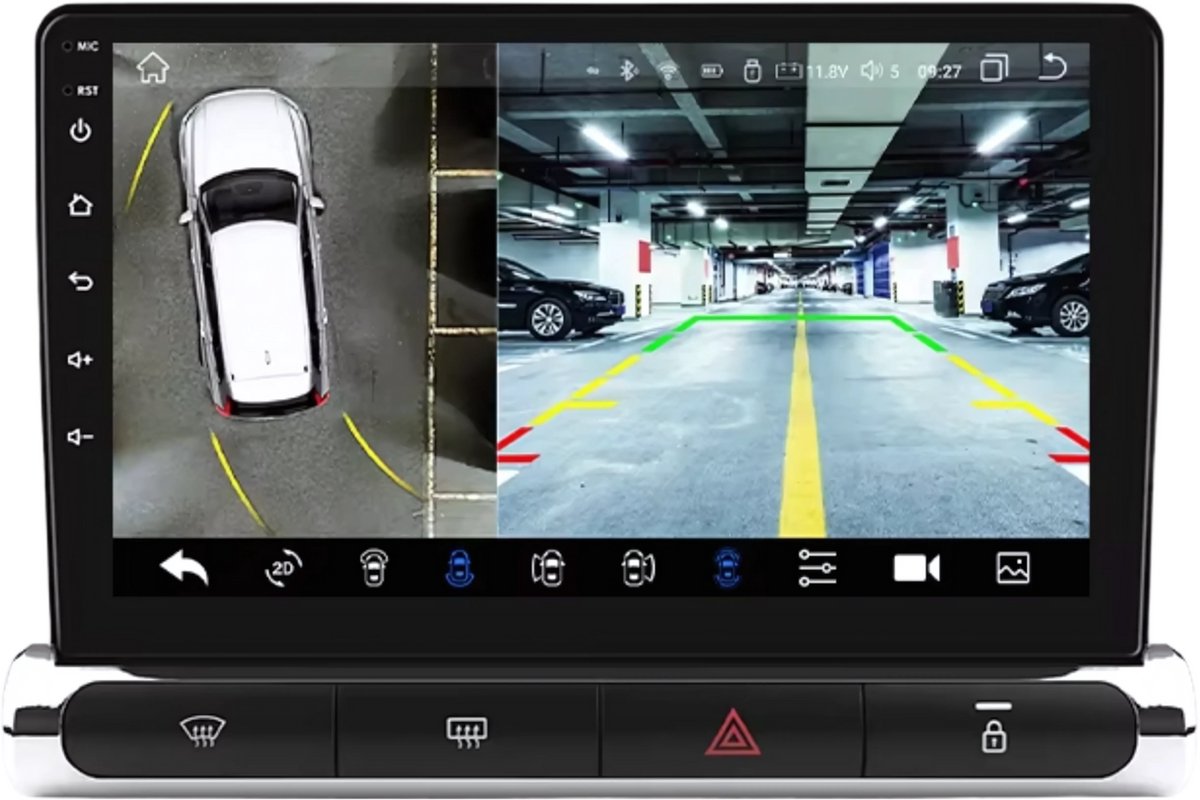 Autoradio bluetooth met camera - Carplay - Voor Citroën C3 & C4 Aircross (Brazilië) (2017-2023) - Geschikt voor Apple en Android - Stereo - Navigatie - Navigatiesysteem auto