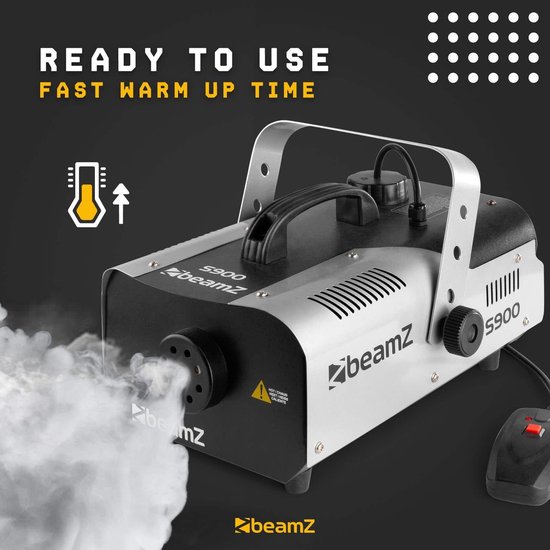 BeamZ S900 rookmachine met 1 liter rookvloeistof en afstandsbediening ...