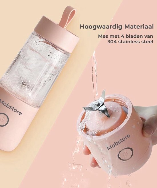 Mini Blender - Smoothie Maker - Compact Blender - Draagbare Blender - Oplaadbare mini Blender - Portable Blender - Draagbare mini Blender - Lichtgewicht - Vitamer 4 Bladen - Fruit Juicer - Fruit Blender - blender - Blender - blenders - keukenmachines van MINI — afbeelding 5