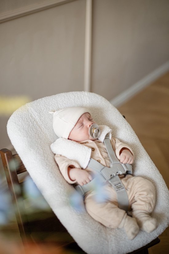 MamaLoes Teddy Bouclé Naturel Newbornhoes van Merkloos — afbeelding 3