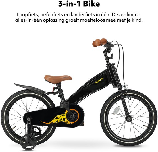 Vélo pour enfants Turbo 3 en 1 - Vélo 16 pouces