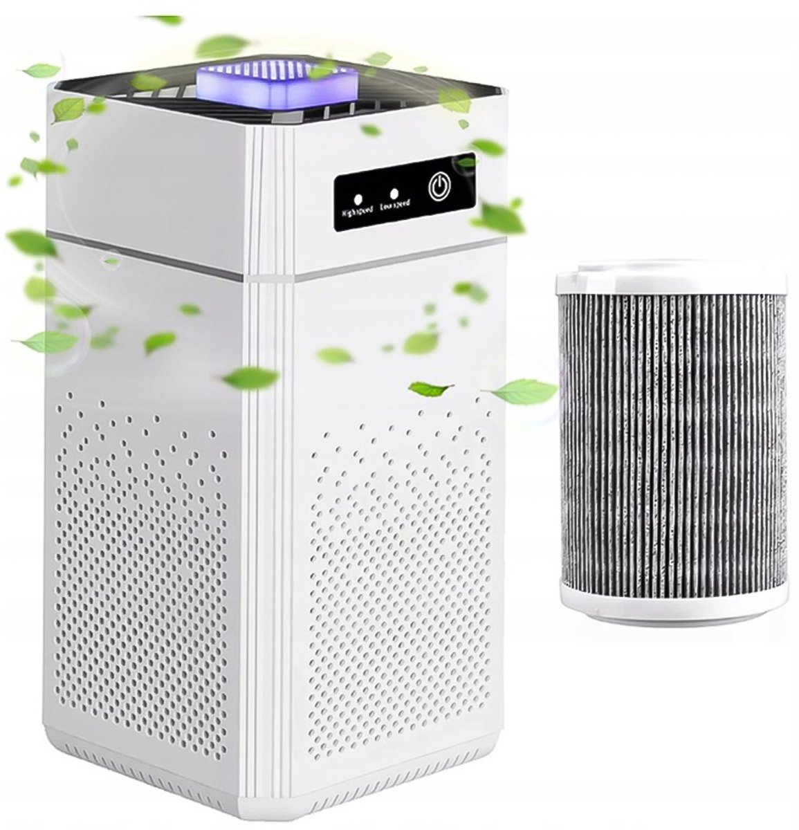 Luchtreiniger - Rookfilter - met Vervangbaar Filter - Luchtreiniger voor Thuis, Auto, Slaapkamer, Keuken