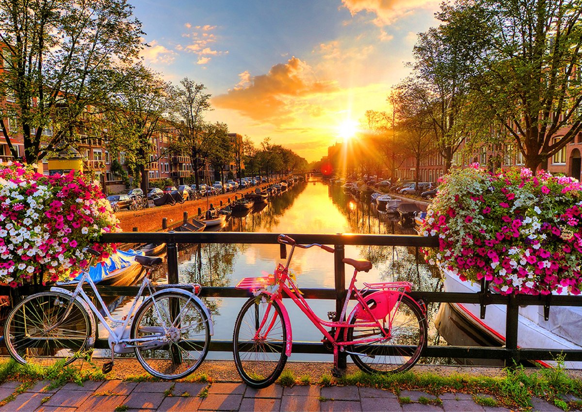 WoodenCity Houten Puzzel Amsterdam Fietsen 1010 Stukjes