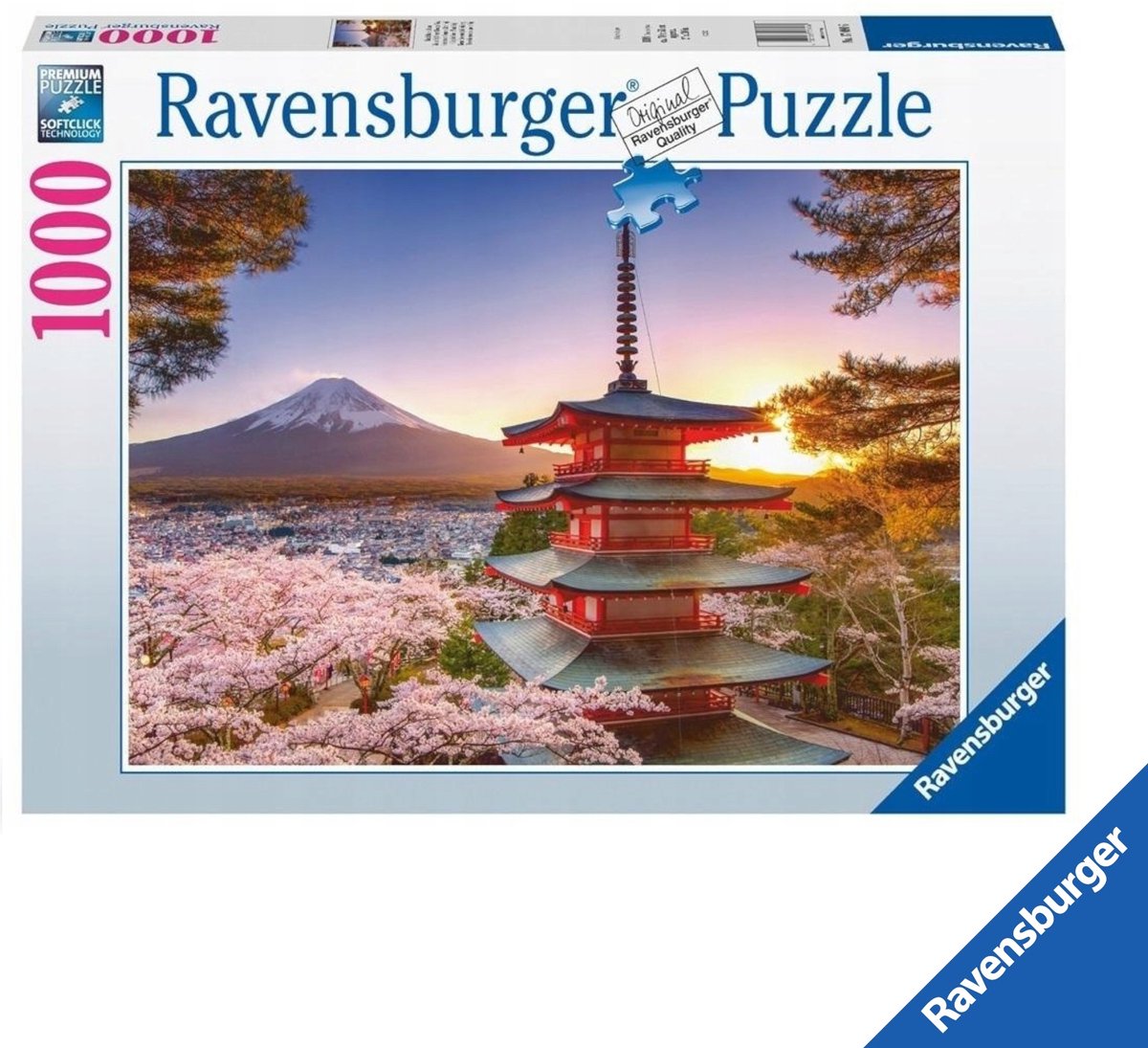 Ravensburger Premium Puzzel 1000 Stukken: Fuji & Bloeiende Kerselaar