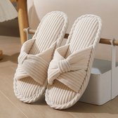 Dames Pantoffels Comfortabel Traagschuim Kruisband Slippers Antislip Huis Schoenen Binnen Sloffen Huis Schoenen,Donkergrijs,36/37 EU