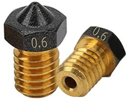 3D printer reserveonderdelen - 3D Printer Nozzles - 2-delige E3D Vulkanische Gietnozzles 0,6mm, Geschikt voor 1,75mm Ender3 Pro/CR10/S