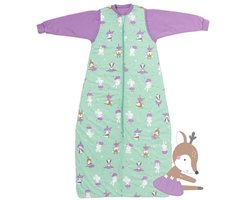 Schlummersack Slaapzak voor baby's, het hele jaar door, Oeko-Tex, met mouwen, afneembaar, 2,5 TOG, babyslaapzak voor het hele jaar door, katoen, Ballerina, 130 cm