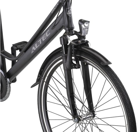 Altec Damesfiets Delta 28 Inch 50 cm Dames 3V Rollerbrake Matzwart — afbeelding 5