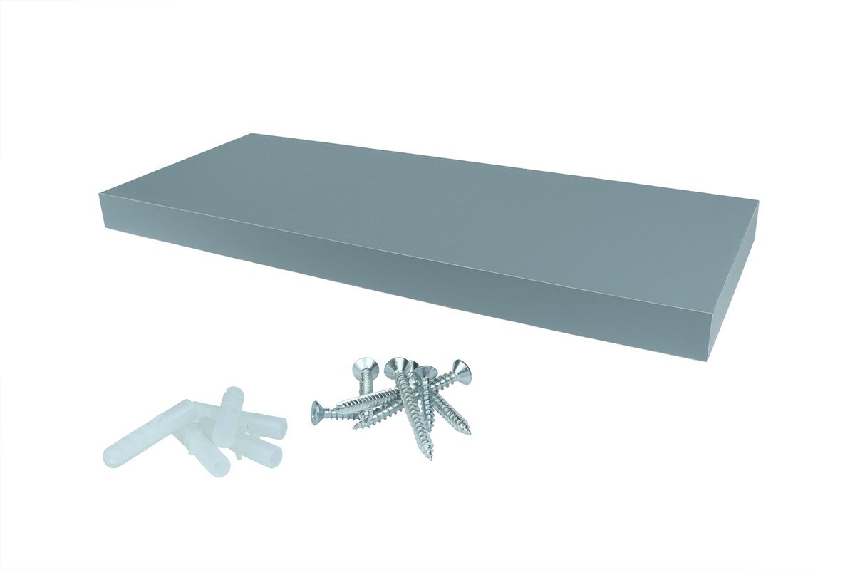 Wovar Zwevende Wandplank 80 x 24 cm Grijs | Per Stuk