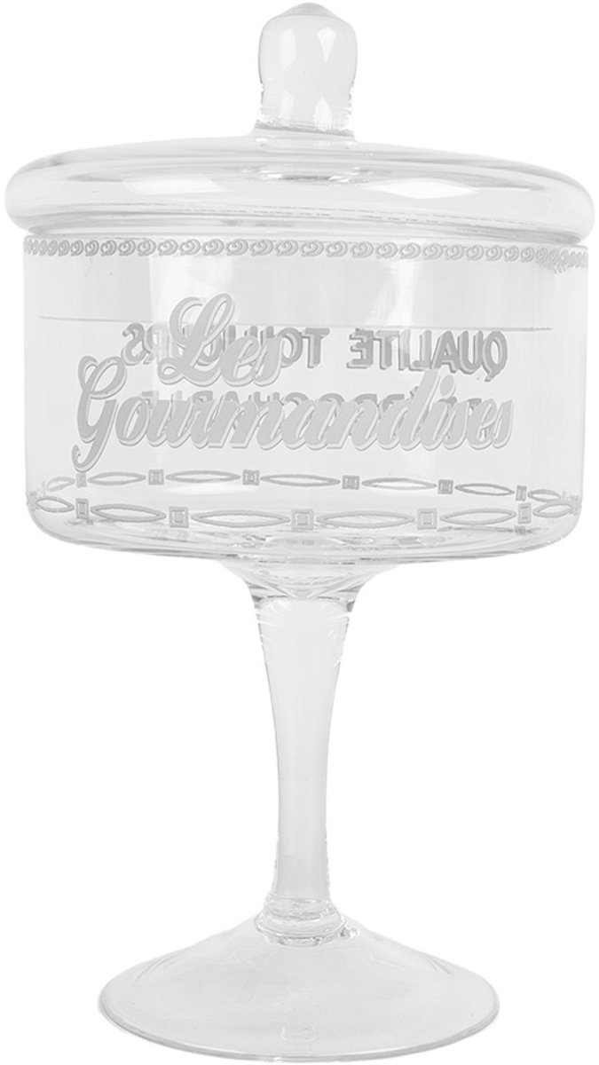 Clayre & Eef Voorraadpot Ø 13x24 cm Transparant Glas