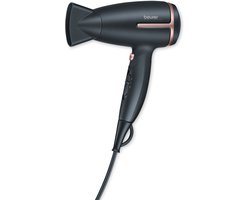 Beurer HC 25 Reisföhn - Inklapbaar - Compact voor Wereldwijd gebruik - Snel Droog Haar en Perfecte Styling - Dankzij Ionenfunctie & Koude luchtstand