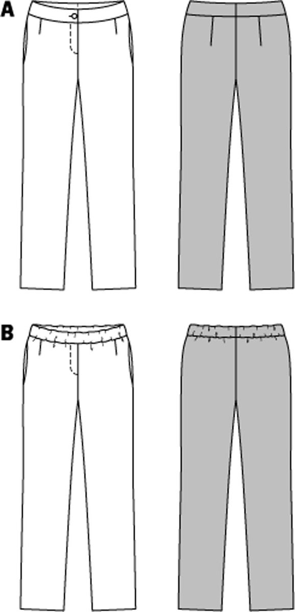 Burda b6952 Trousers Sewing Pattern 19 x 13 cm